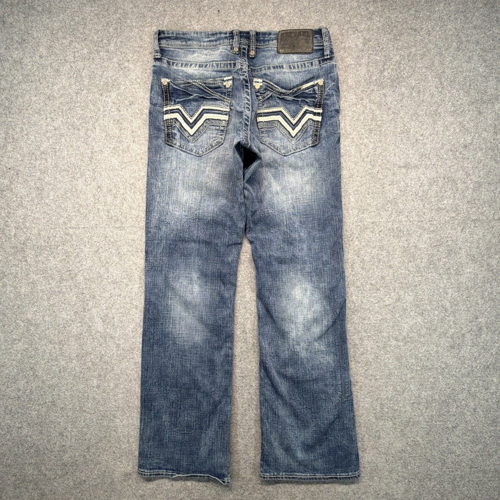 Salvage Mayhem Boot Jeans Mens 30 R Blue Bootcut Denim Medium Wash Western 32x32